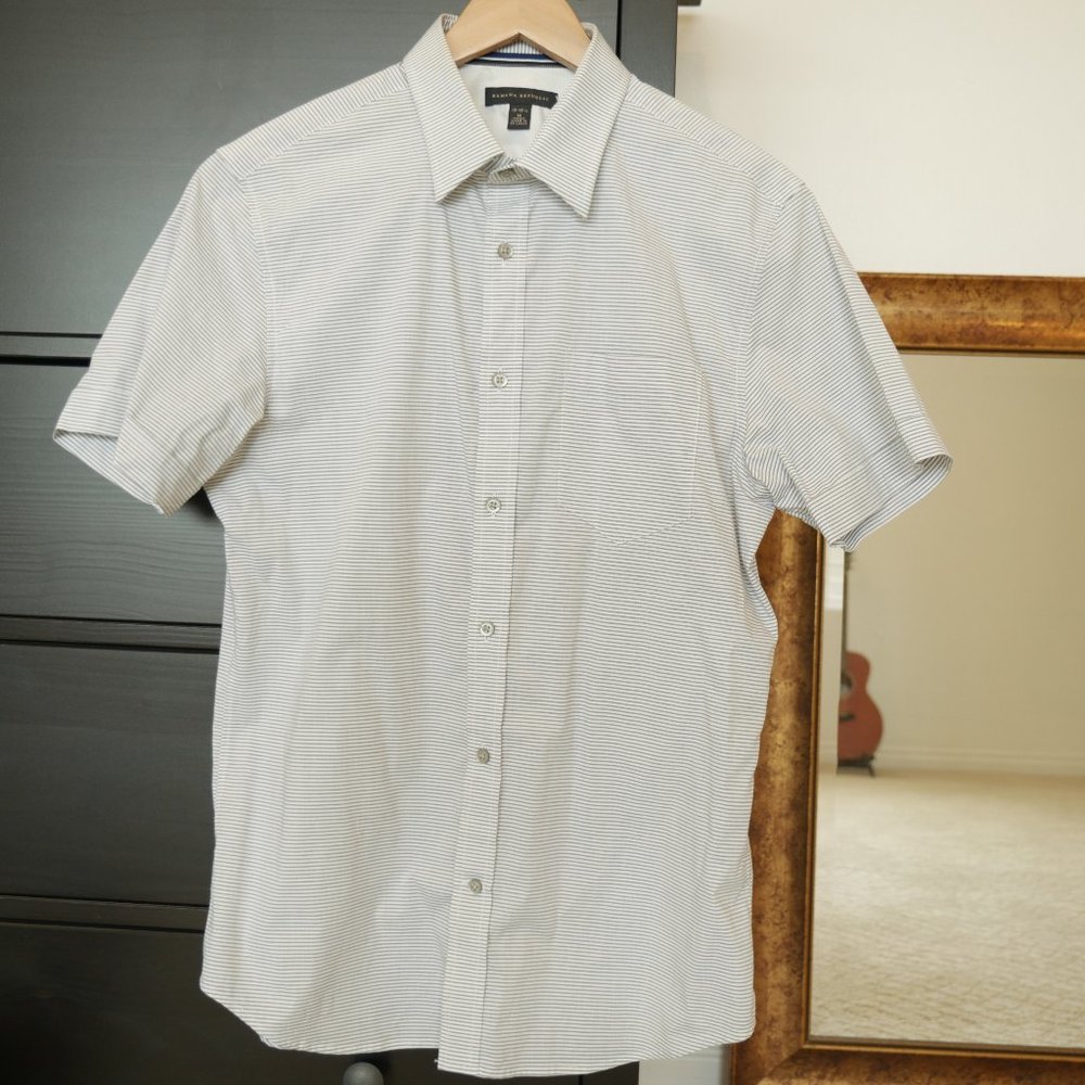 Banana Republic Horizontal Stripe Shirt (White)